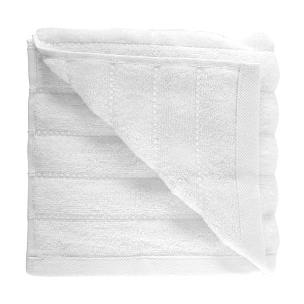 Bílý ručník z česané bavlny Pierre, 50 x 90 cm