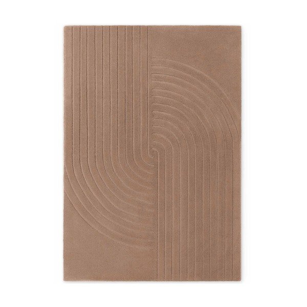 Béžový ručně tkaný vlněný koberec 80x150 cm Arcura – Vikosa