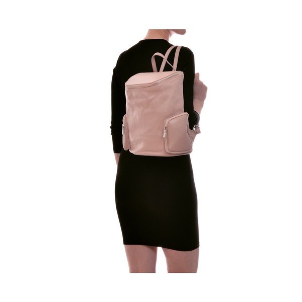 Růžový kožený batoh Luisa Vannini Kuhma-image-1