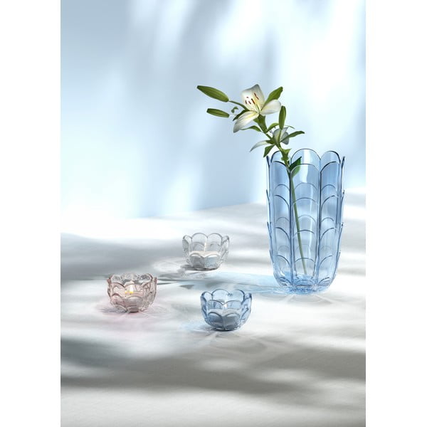Světle modrá skleněná ručně vyrobená váza (výška 19 cm) Lily – Holmegaard-image-1