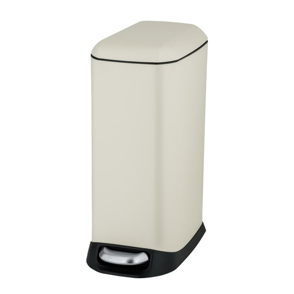 Krémový nášlapný ocelový odpadkový koš 20 l Design – Wenko