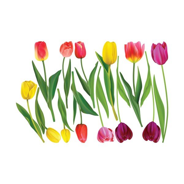 Sada samolepek na zeď Ambiance Colorful Tulips-image-2