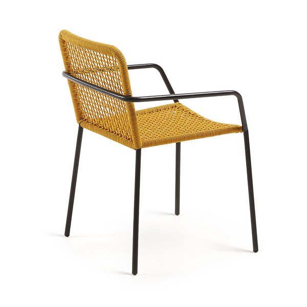 Žlutá zahradní židle Kave Home Boomer-image-3