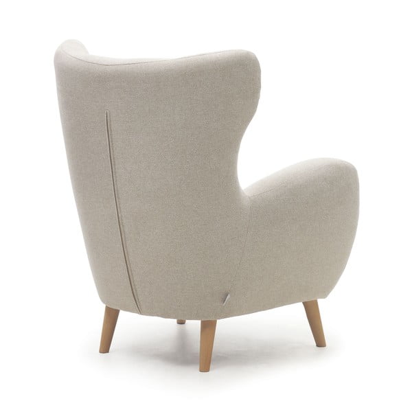 Béžové křeslo ušák Patio – Kave Home-image-4