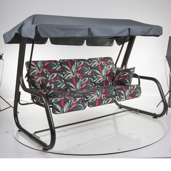 Tmavě šedá kovová zahradní houpačka Rimini – Dajar-image-3