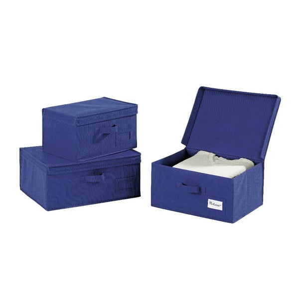 Modrý úložný box Wenko Ocean, délka 39 cm