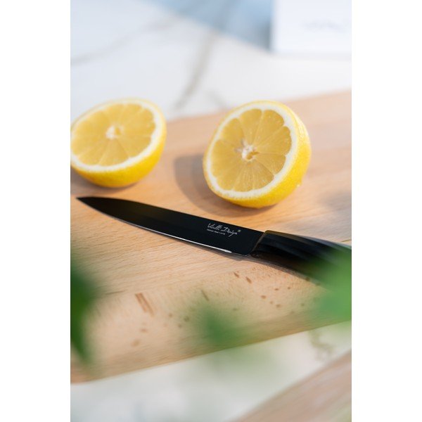 Sada 5 nožů v černém držáku Vialli Design Caro-image-3