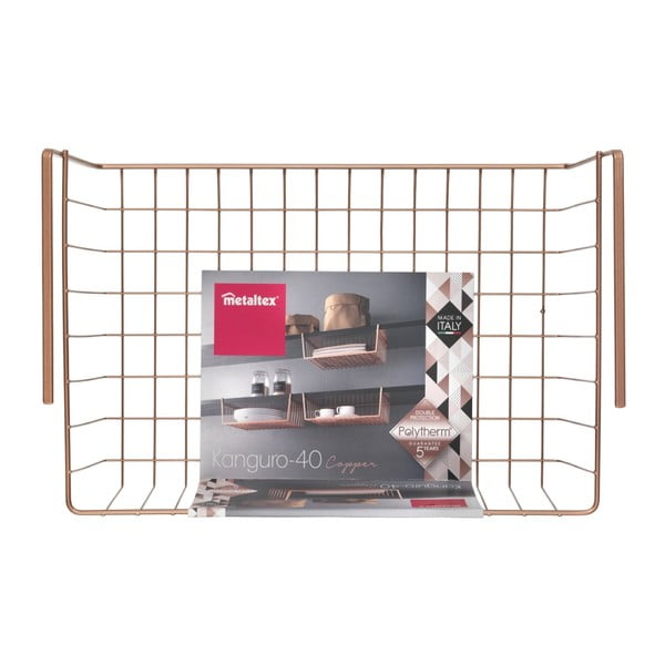 Závěsná přihrádka v měděné barvě Metaltex, délka 40 cm-image-4