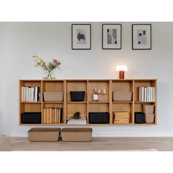 Světle hnědé úložné boxy v sadě 2 ks s víkem 23x16x20,5 cm Pulp – Zone-image-1