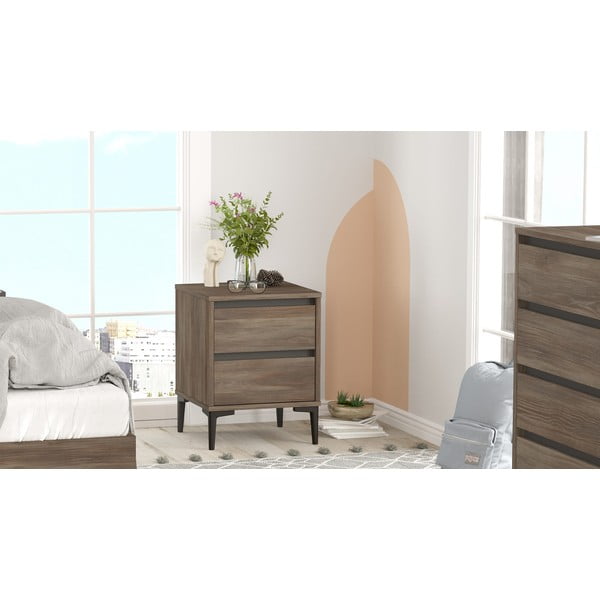 Hnědý noční stolek Elegance – Kalune Design-image-2