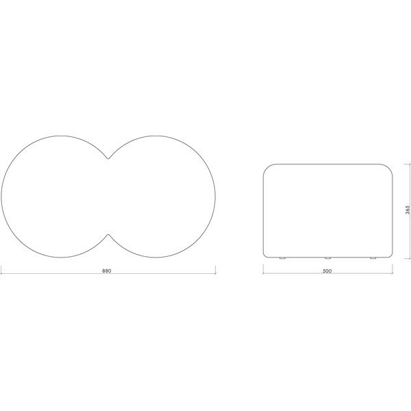 Béžový taburet z textilie bouclé Umbo – noo.ma-image-4