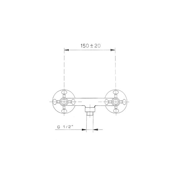 Růžová nástěnná sprchová baterie (1 výstup) Antea – Sapho-image-1