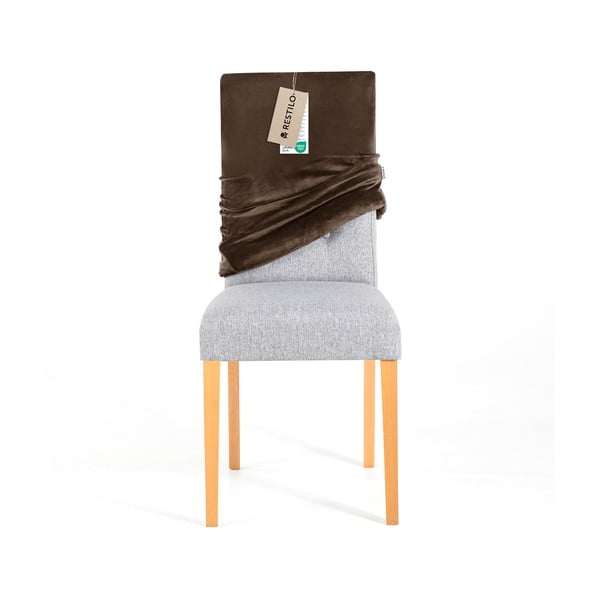 Hnědý napínací potah na židli 48 cm Sento – Restilo-image-3