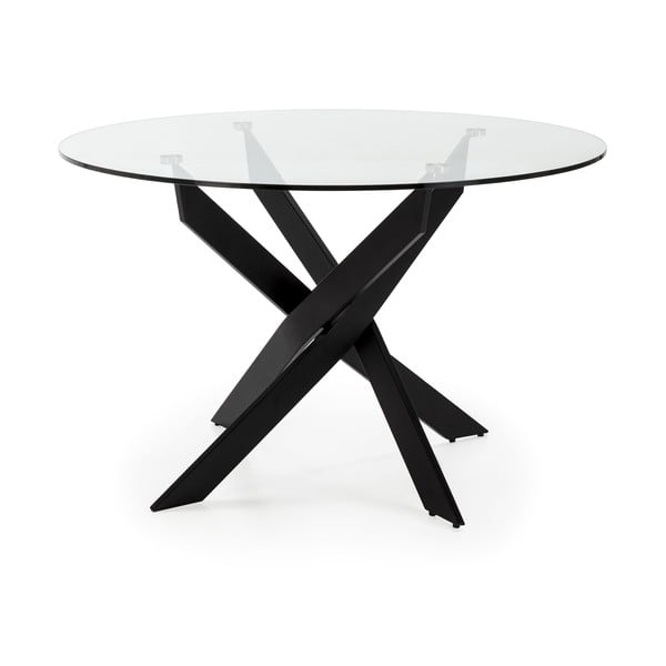 Kulatý jídelní stůl se skleněnou deskou 120x120 cm Ruth – Marckeric-image-3