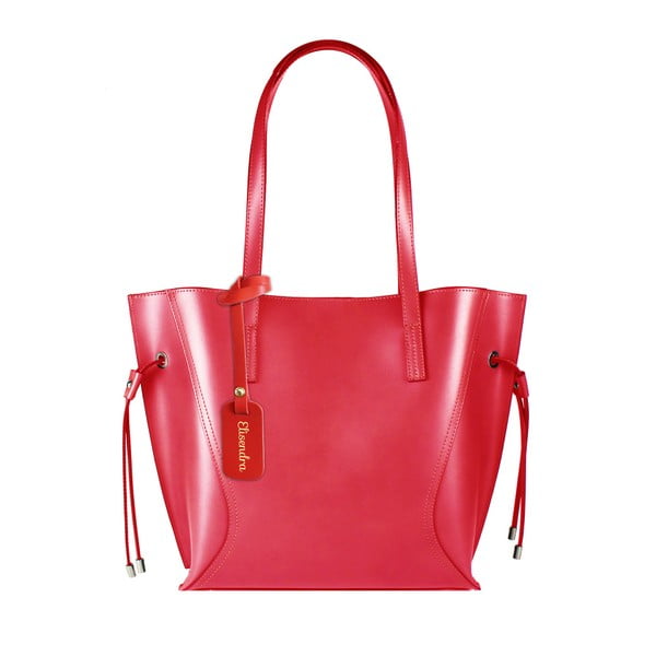 Červená kožená kabelka Maison Bag Ashley