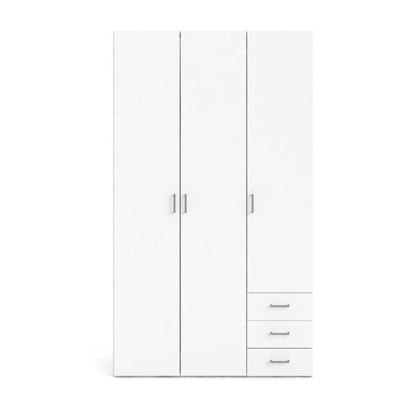 Bílá šatní skříň 116x200 cm Space – Tvilum