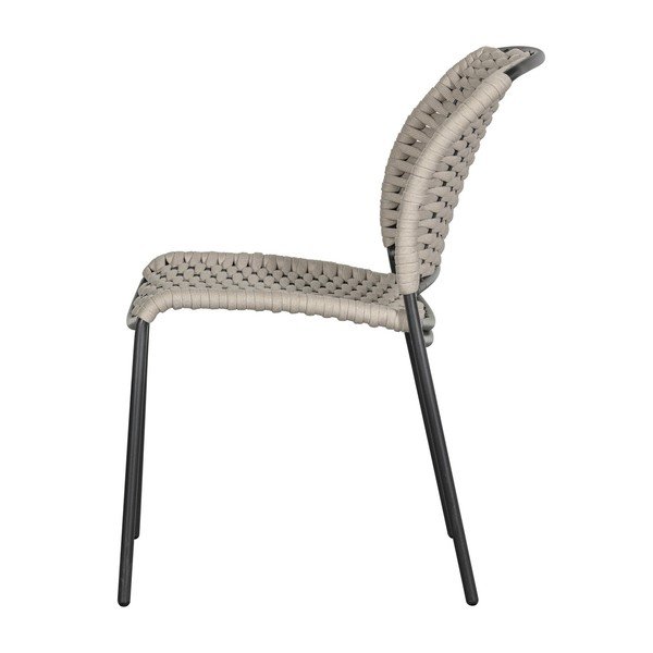 Černo-béžové kovové zahradní židle v sadě 2 ks Taku – Exotan-image-3