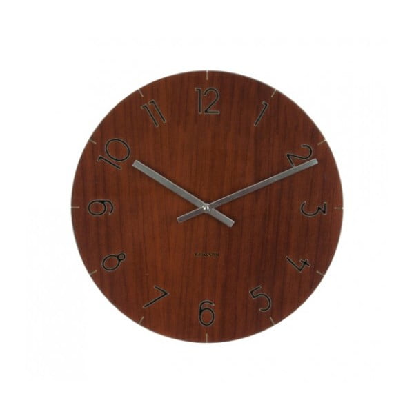 Dřevěné hodiny Karlsson Glass Wood