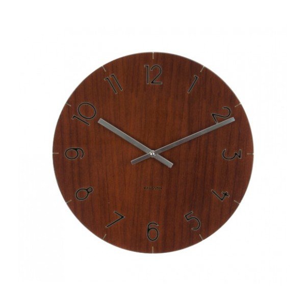 Dřevěné hodiny Karlsson Glass Wood