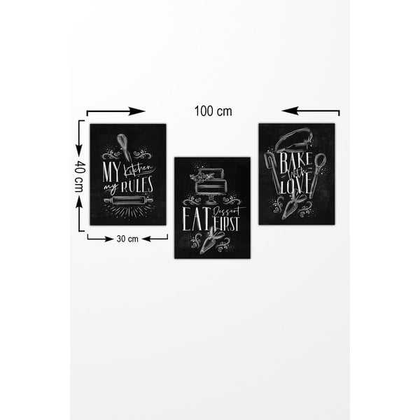 Cedule v sadě 3 ks 30x40 cm – Wallity-image-1