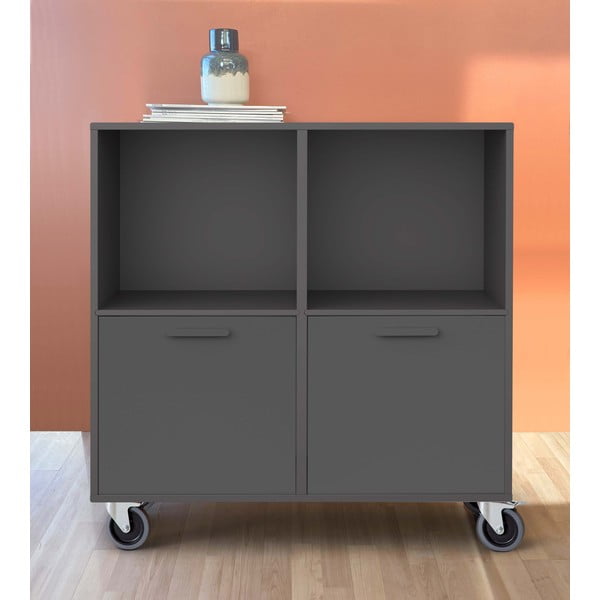 Černá pojízdná komoda Keep by Hammel-image-1