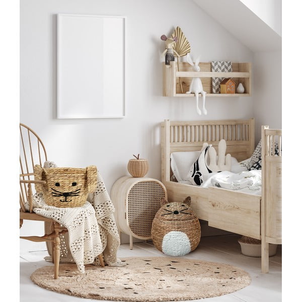 Dětský koš na hračky z vodního hyacintu v přírodní barvě ø 35x26 cm Rabbit – Compactor-image-2