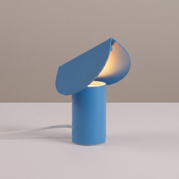 Světle modrá hliníková LED stolní lampa (výška 15 cm) BISCUIT – Thoro-image-1