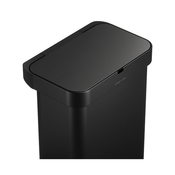 Černý bezdotykový ocelový odpadkový koš 58 l Sensor – simplehuman-image-1