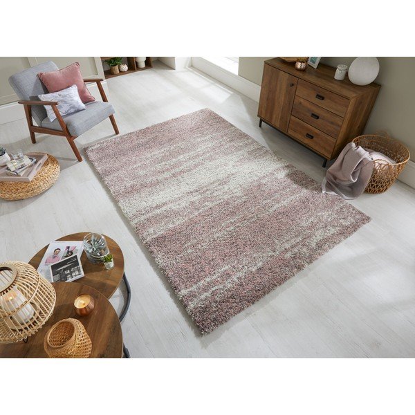 Šedo-růžový koberec Flair Rugs Reza, 80 x 150 cm-image-4