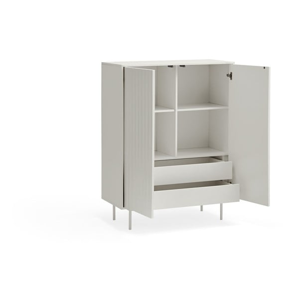 Bílá vysoká komoda 97x130 cm Sierra - Teulat-image-3