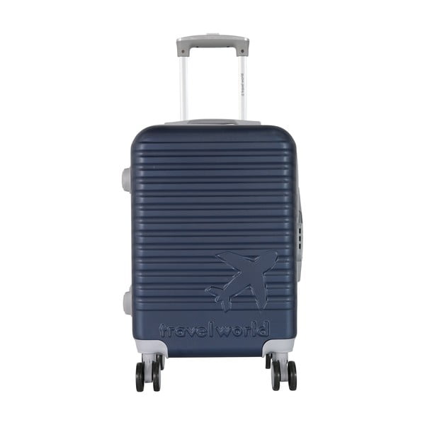 Tmavě modré kabinové zavazadlo na kolečkách Travel World Aiport, 44 l