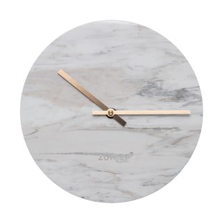 Bílé nástěnné mramorové hodiny Zuiver Marble Time