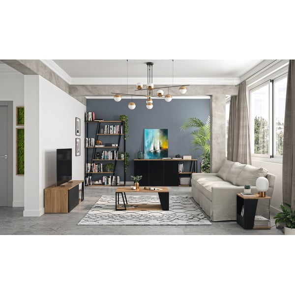 Konferenční stolek s deskou v dekoru ořechového dřeva 40x40 cm Albi - TemaHome-image-1