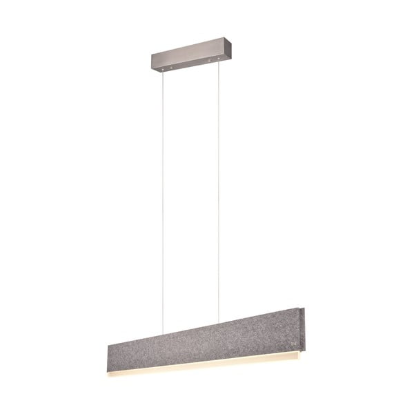 Šedé LED závěsné svítidlo s hlasovým ovládáním/s ovládáním pomocí mobilní aplikace s textilním stínidlem Cicara – CINQUE-image-1