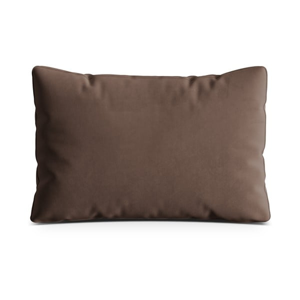 Hnědý sametový polštář na gauč Kemi – Cosmopolitan Design