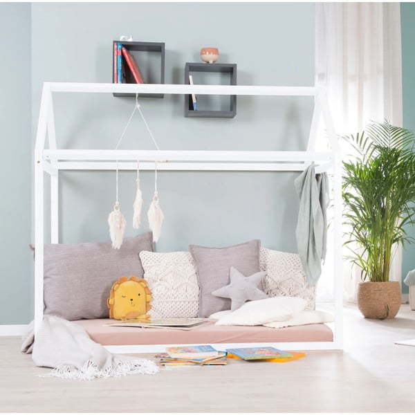 Bílá domečková dětská postel 70x140 cm Montessori – Roba-image-2