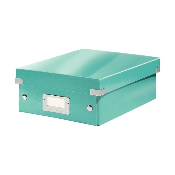 Tyrkysový kartonový úložný box s víkem Click&Store - Leitz-image-2