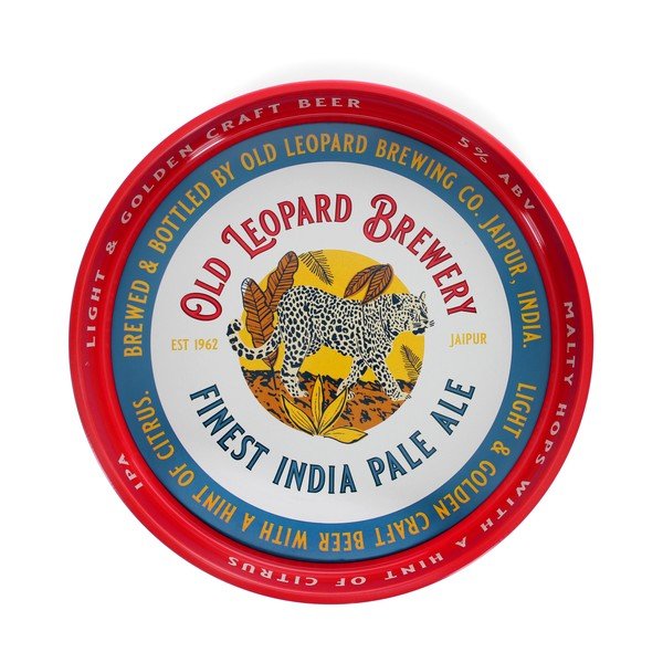 Kovový tác ø 33 cm Old Leopard Brewery – Rex London