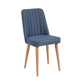 Modrá sametová jídelní židle Stormi Sandalye – Kalune Design