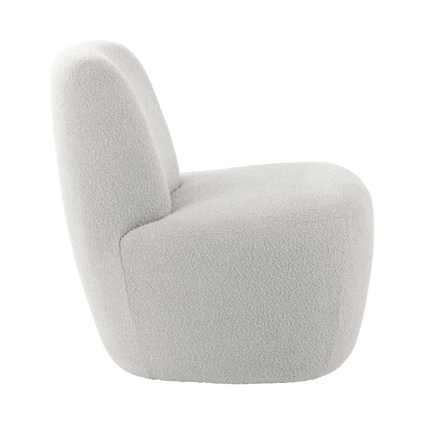 Bílé křeslo z textilie bouclé Ada – Leitmotiv-image-3