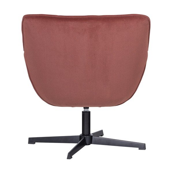 Otočné sametové křeslo v terakotové barvě Wibo – WOOOD-image-4