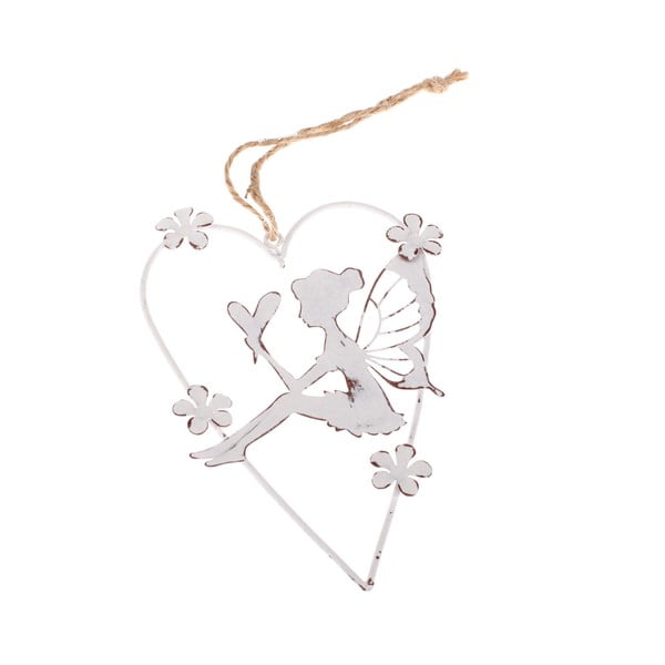 Kovová závěsná dekorace Dakls Fairy With Heart