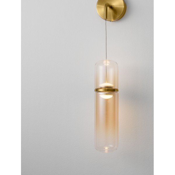 Skleněné LED stmívatelné nástěnné svítidlo ve zlaté barvě Norma – Nova Luce-image-2