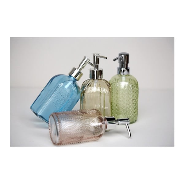 Modrý skleněný dávkovač mýdla Wenko Vetro-image-3