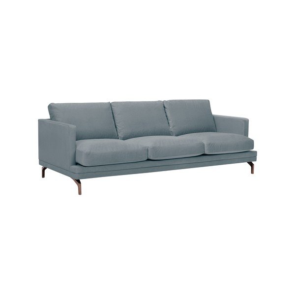 Šedá trojmístná pohovka s podnožím ve zlaté barvě Windsor & Co Sofas Jupiter-image-1