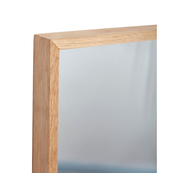 Nástěnné zrcadlo s dřevěným rámem Depth – Hübsch-image-3