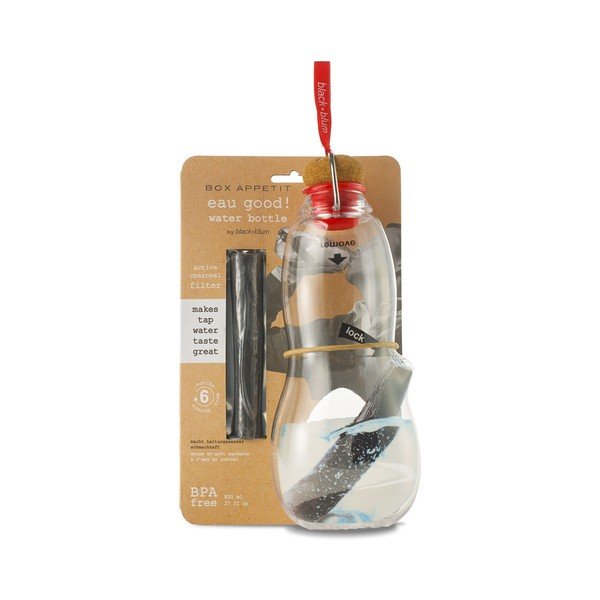 Červená filtrační láhev Black + Blum Eau Good s aktivním uhlím, 800 ml-image-1