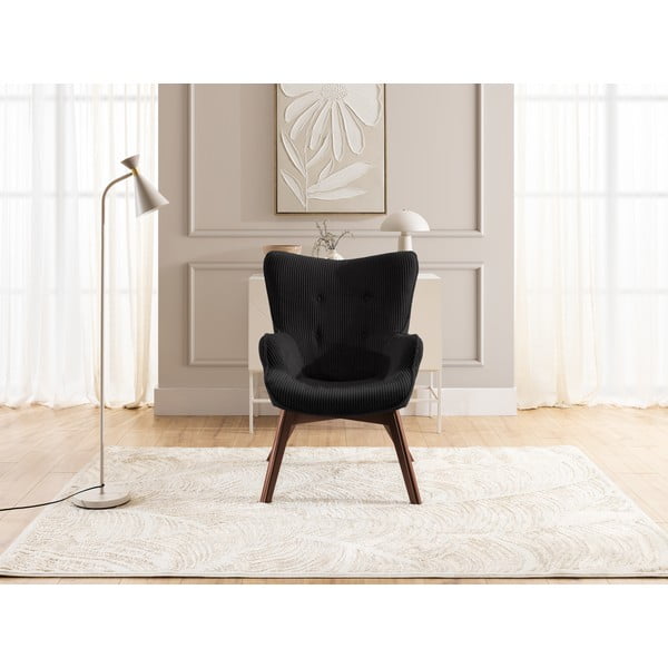 Černé manšestrové křeslo Niko – Ropez-image-1