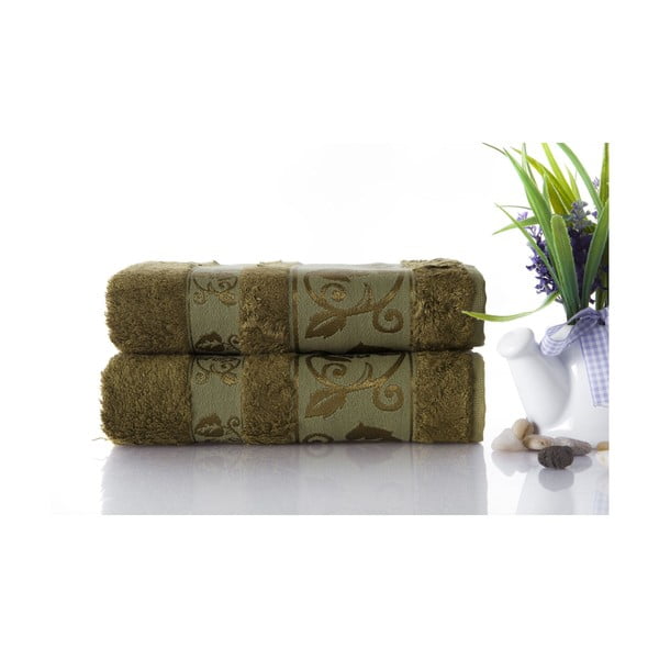Set dvou ručníků Bamboo Green, 50x90 cm