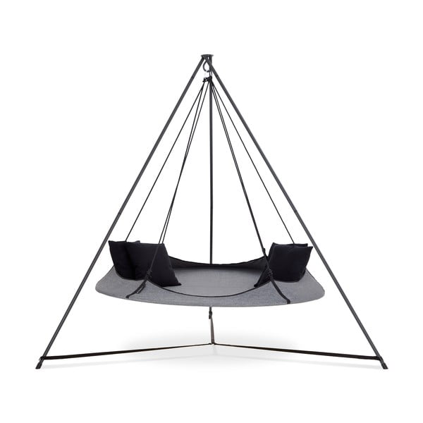 Šedá zahradní houpačka se stojanem – Hangout Pod-image-1